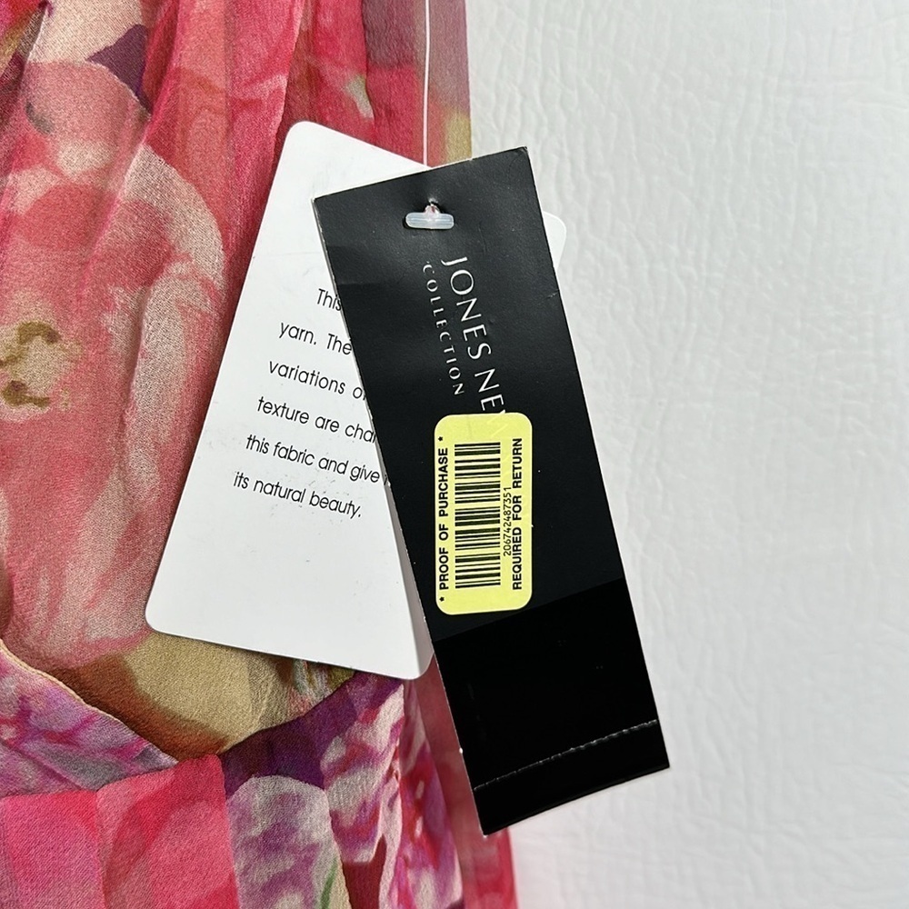 NWT Jones New York Collection Sleeveless Pleated Silk MIDI Dress, 12 - Picture 11 of 12